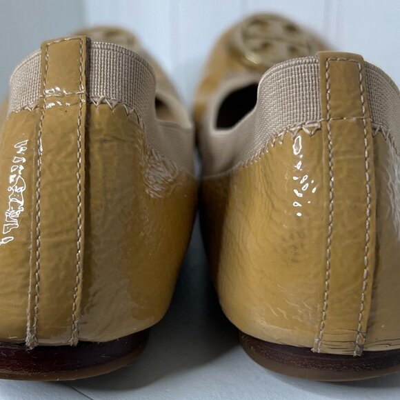 Tory Burch Patent Leather Caroline Flats Size 8.5 - Picture 5 of 8